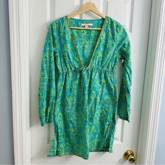 Victoria’s Secret Coverup Mini Dress Boho Summer Tropical Beach Vacation Small - Picture 3 of 7